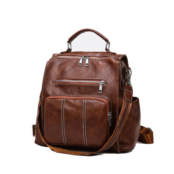 PU Convertible Waterproof Backpack for woman