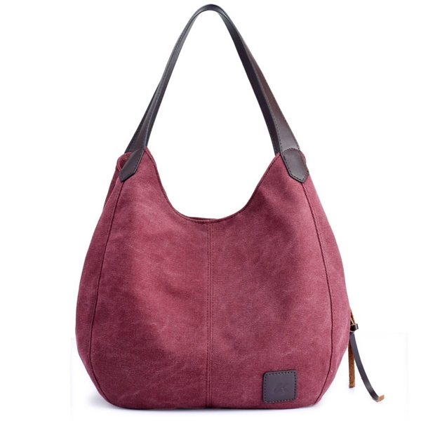 Canvas Women's Multi-pocket Tote Bag - Image 4