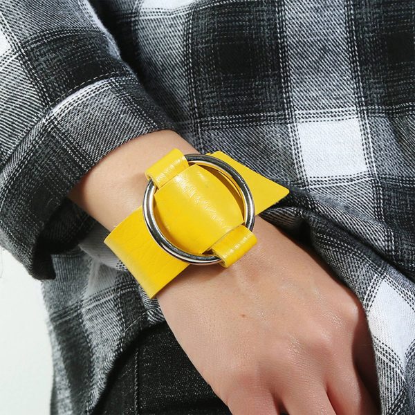 PU Simple punk trend hoop bracelet - Image 6