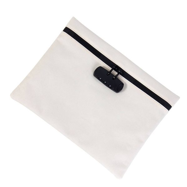 Waterproof Oxford Fabric File Bag W/ Combination Lock - Image 3