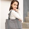 Canvas Multi-pocket Tote bags for women - Image 6