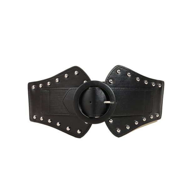 Adjustable Elastic PU Leather Women Belt w/ Alloy Buckle - Image 2