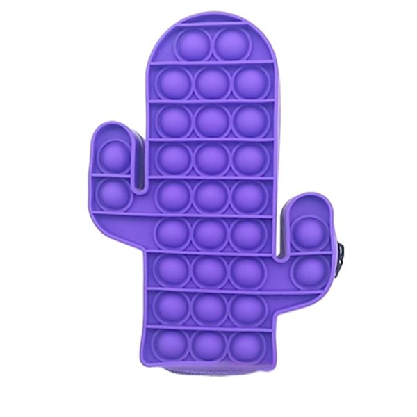 Cactus Shape Silicone Push Pop Bubble Pencil Case - Image 3