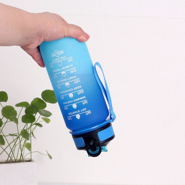 20oz Gradient Plastic Sports Bottle Lockable Straw Lid - Image 8