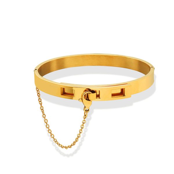Titanium steel chain tassel buckle bracelet - Image 2