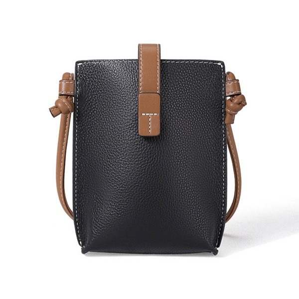 Genuine Leather Simple shoulder cross-body pouch bag