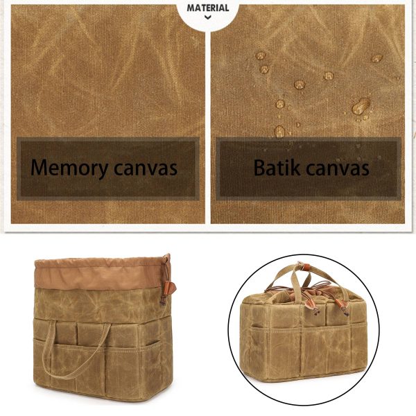 Canvas drawstring electronic accessories storage duffel bag - Image 4