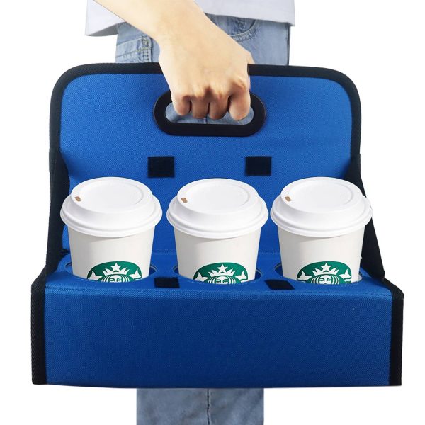 Foldable Portable 6-Slot Polyester Drink Holder - Image 3
