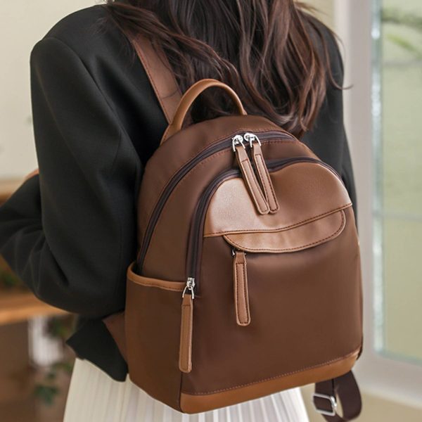 Ladies Nylon Travel Backpack Purse - Image 3