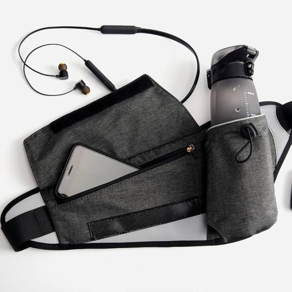 Oxford Hiking Waist Bag with Bottle Holder - Image 2