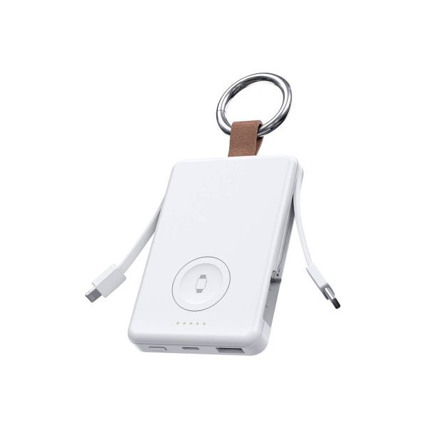 5000Mah Fast Charging Power Bank With Built-In Data Cable