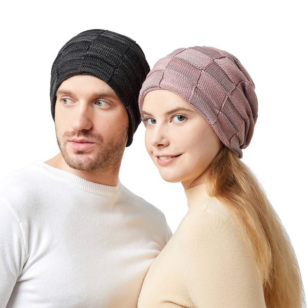 Men Lined Knit Warm Thick Binie Hat - Image 15