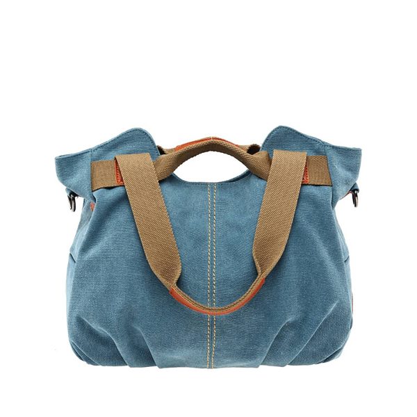 Vintage Shell-Shaped Canvas Shoulder & Tote Bag - Image 4