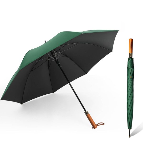 Large Umbrella with Wooden Handle for Rain - Image 4