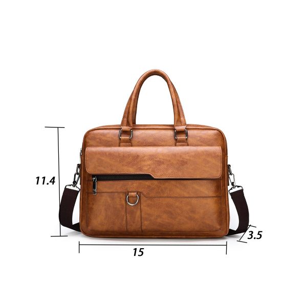 PU Men's Business Crossbody Bag - Image 5
