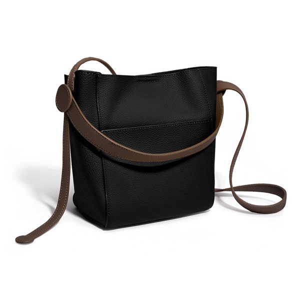 Genuine Leather Cross-body shoulder bucket bag for women