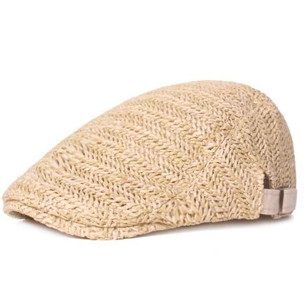 Men Flat Cap Breathable Summer Newsboy Hat - Image 3