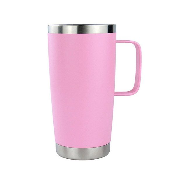 20oz Stainless Steel Insulated Coffee Tumbler w/ Handle - Image 4