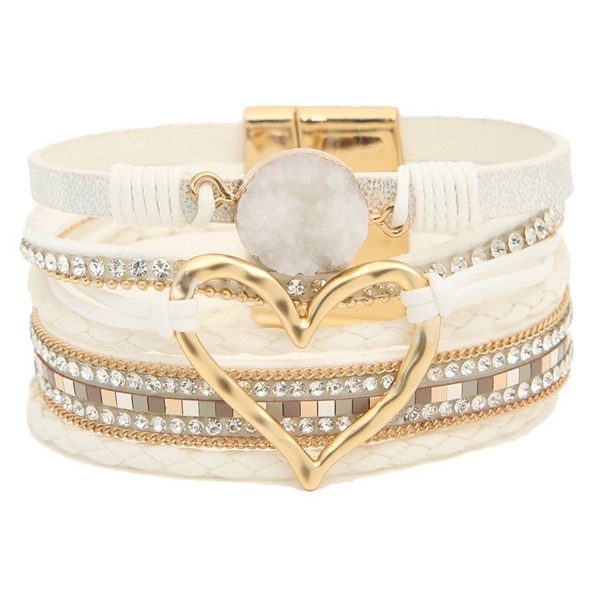 PU Hand-woven bracelet in multi-layered leather - Image 3