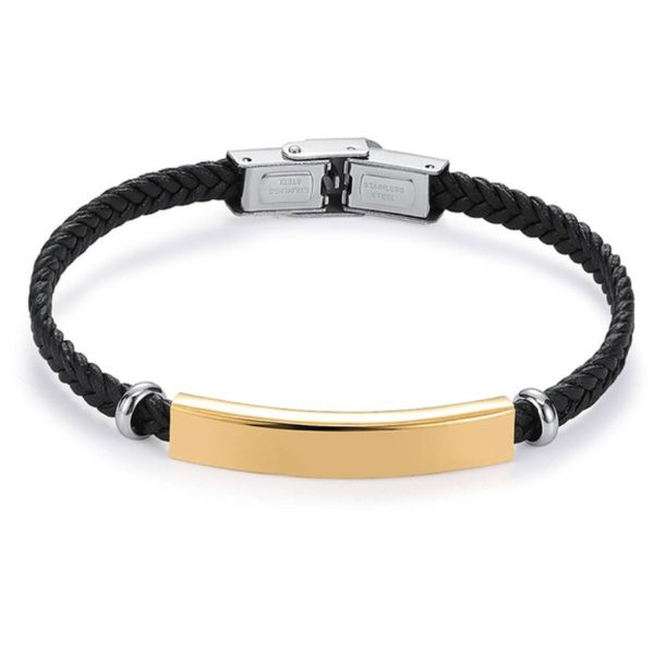 Personalized custom leather rope bracelet - Image 2