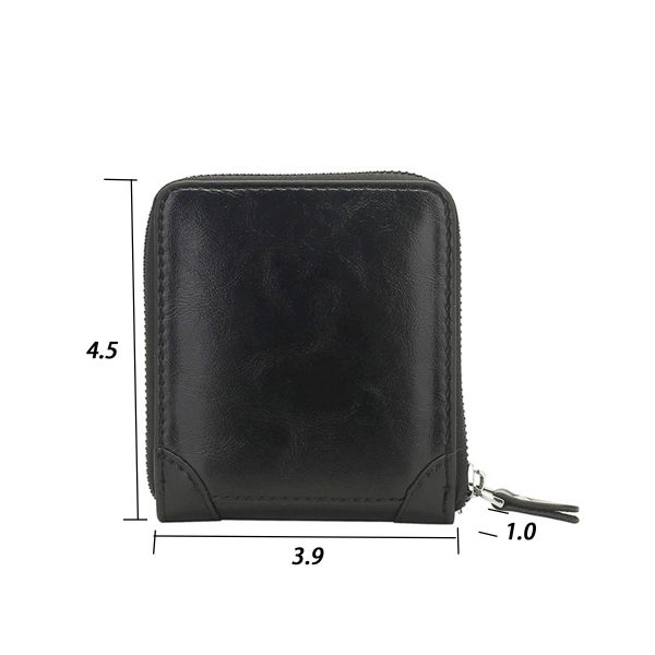 PU Fold Zipper Wallet Purse - Image 5