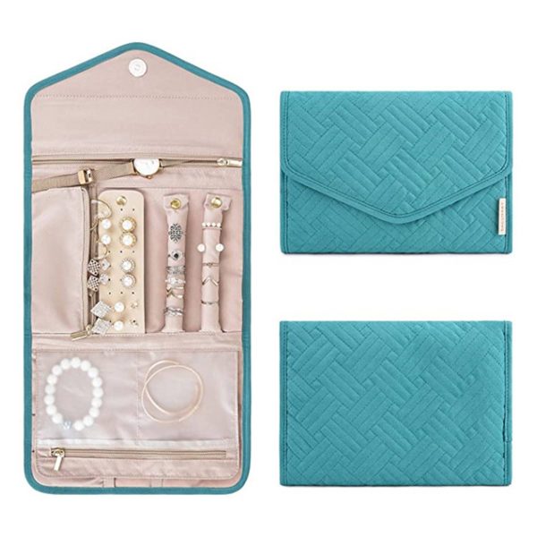 Travel Jewelry Organizer Roll Foldable Case - Image 3