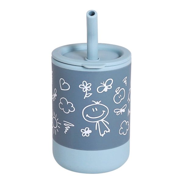Silicone Training Sippy Cups for Toddler with Straw