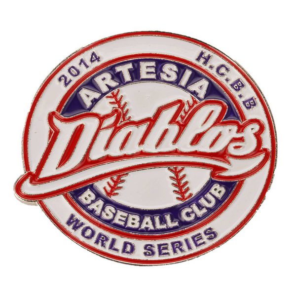 Alloy Double Sword Cross Baseball Football Game Badge - Image 4