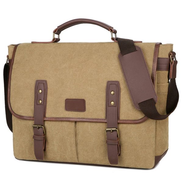 Cavas Vintage Men Briefcases Laptop Messenger Bag
