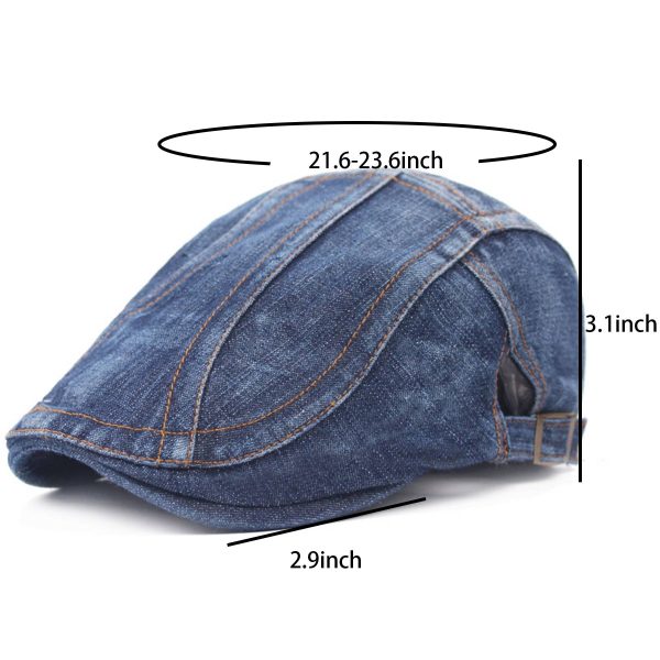 Denim Newsboy Cap for Men Women - Image 5
