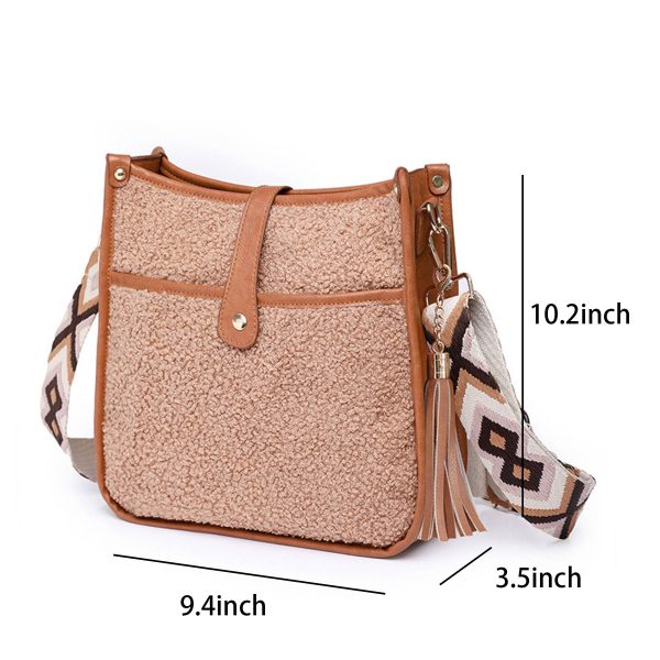 PU Leather Plush Crossbody Bags Fit for Women in Winter - Image 5
