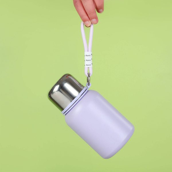 16oz Portable Stainless Steel Insulated Bottle w/ Strap - Image 8