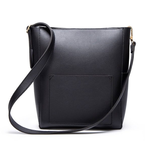 PU Simple vintage bucket tote cross-body bag