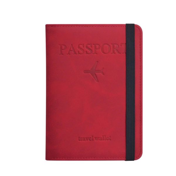 Stylish Pu Leather Rfid Travel Passport Holder