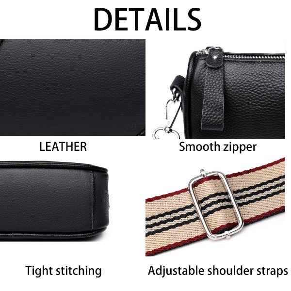 Faux Leather stylish wide shoulder strap cross-body bag - Image 6