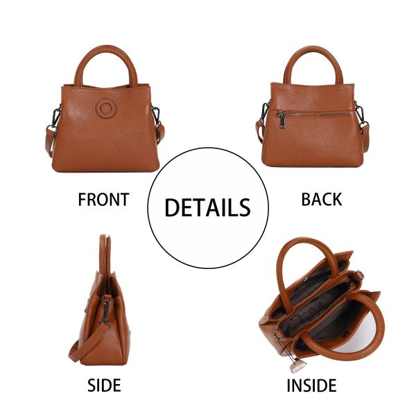 Genuine Leather large capacity stylish Bucket tote bag - Image 7