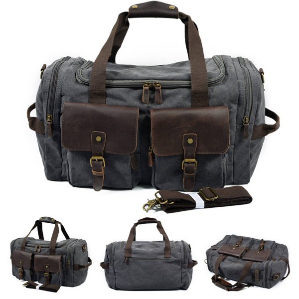 Canvas Large Capacity Men's Duffel Bag - Image 4