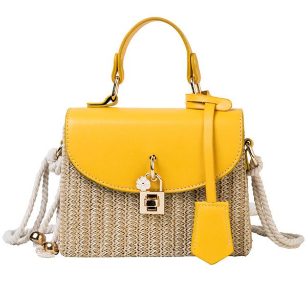 Jute/Burlap Straw Fashion Rattan Shoulder Cross-body bag - Image 4