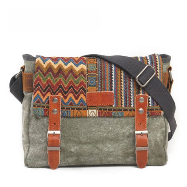 Canvas Messenger Bag for Women - Image 3