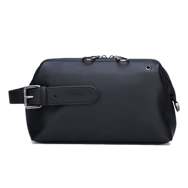PU Men's large capacity soft leather handbag wallet - Image 3