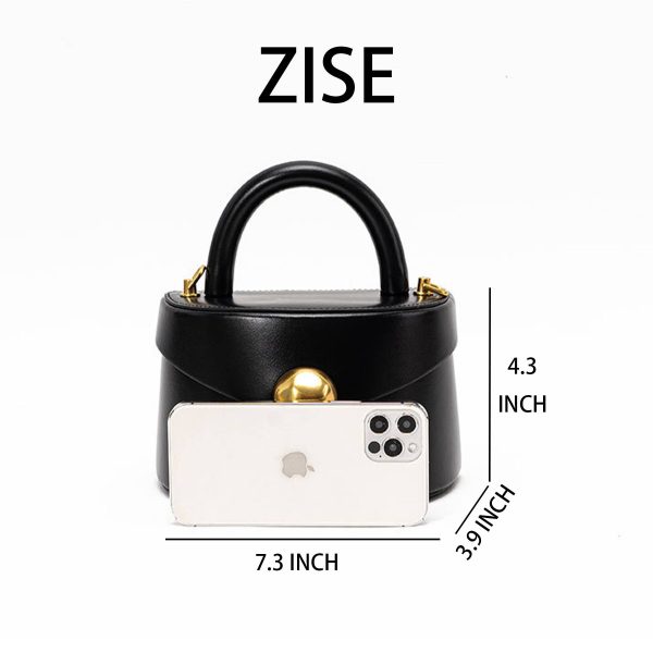 Genuine Leather Semi-round hand-held crossbody bag - Image 5