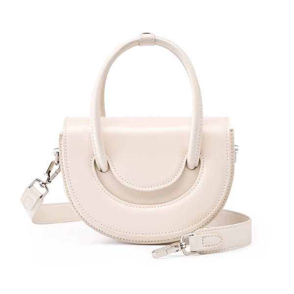 Genuine Leather Solid shoulder cross-body tote bag