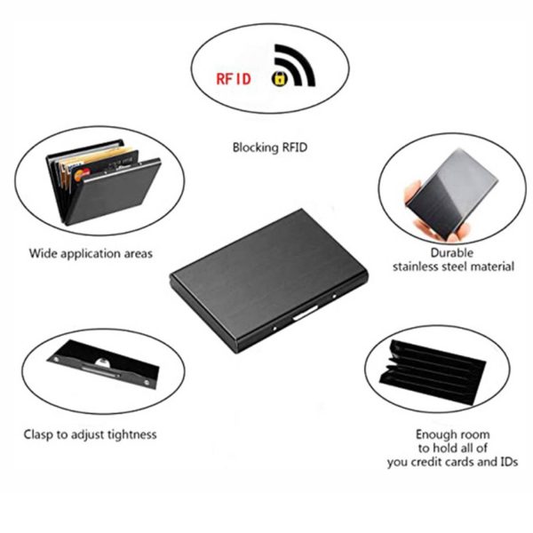 Aluminum RFID blocking credit card holder - Image 3