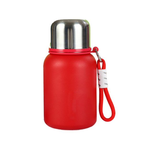 16oz Portable Stainless Steel Insulated Bottle w/ Strap