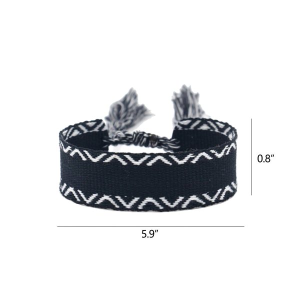 Hand woven embroidered ribbon bracelet - Image 7