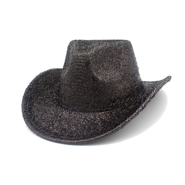 Lightweight Holographic Cotton Party Cowboy Hat - Image 2