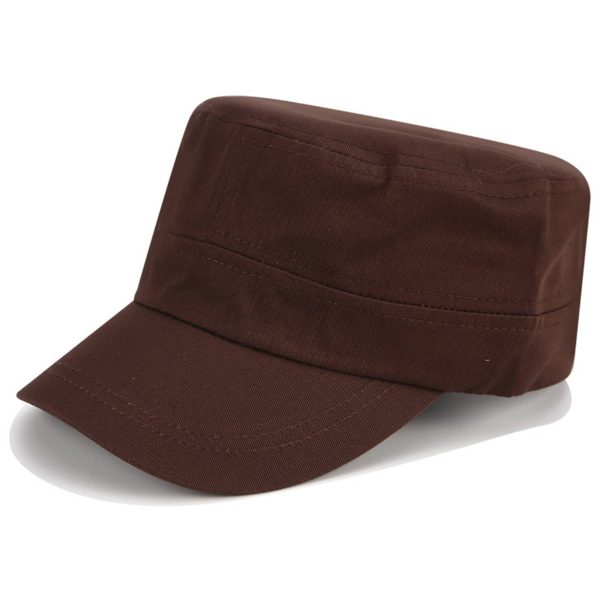 Cotton Summer simple monochrome flat hat for men