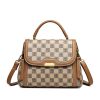 Pu Leather checkered portable Cross-body Bag Women - Image 3