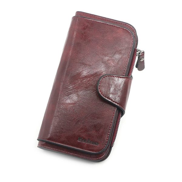 Women'S Large Capacity Magnetic Button Pu Leather Wallet - Image 5