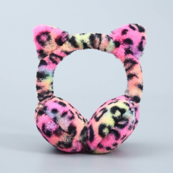 Winter Ear Warmer Cat Leopard Print Earmuff - Image 5